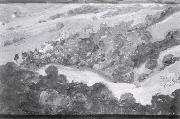 Egon Schiele Autumn landscape oil